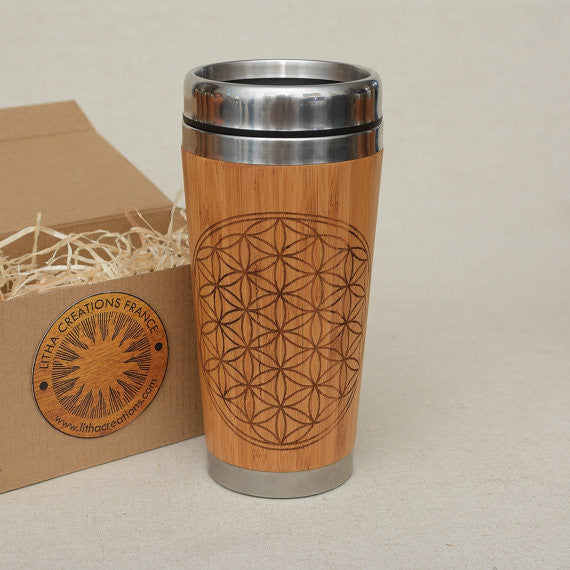 Engraved Flower Tumbler