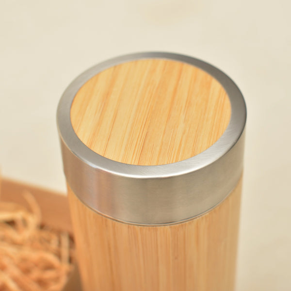 NATURAL WOOD AND STAINLESS STEEL FOOD FLASK – The Huntington Store