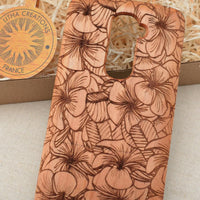 PLUMERIA Wood Phone Case Abstract Floral