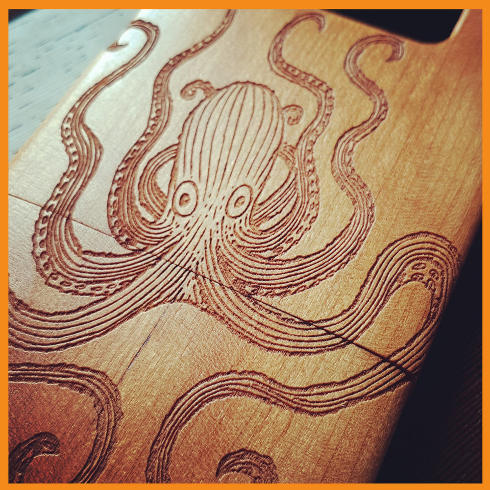 OCTOPUS Wood Phone Case Animals